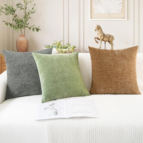CaliTime Decorative Couch Throw Pillow Covers 20 X 20 Inches Apricot Brown
