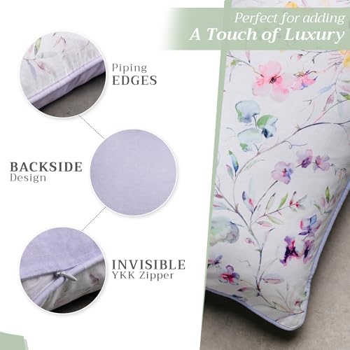Maison d' Hermine Throw Pillow Covers 100% Cotton (12" x 20" - Pack of 1)