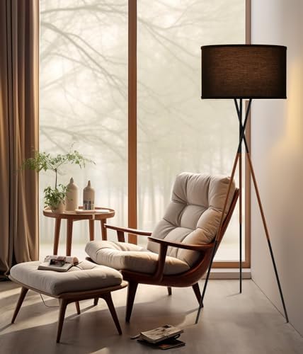Kira Home Sadie 61" Mid-Century Modern Tripod Tall Floor Lamp