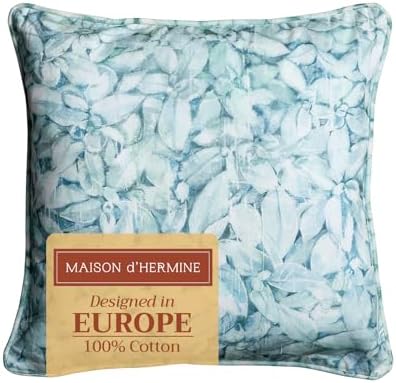 Maison d' Hermine Throw Pillow Covers 100% Cotton (18" x 18" - Pack of 1)
