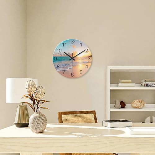 Beach Wall Clocks Battery Operated 16 Inches or Larger