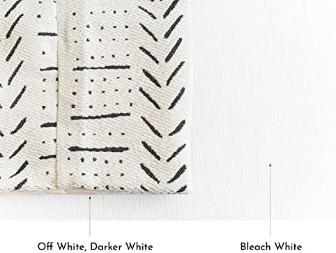 BlissBlush White Soft Chenille Boho Body Pillow Cover 20x54, Decorative Oversized Long Lumbar Pillow, Boho Textured Oversize Body Pillow, Cover ONLY