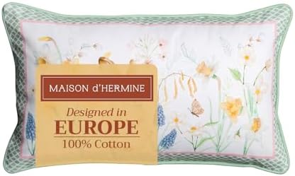 Maison d' Hermine Throw Pillow Covers 100% Cotton (12" x 20" - Pack of 1)
