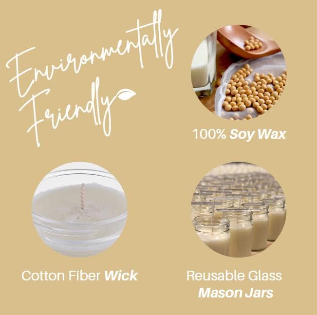 Nika's Home Oatmeal Milk-N-Honey Soy Candle - 12oz Mason Jar - Non-Toxic - Hand Poured in The USA, Long Burning 50-60 Hours Highly Scented All Natural, Clean Burning