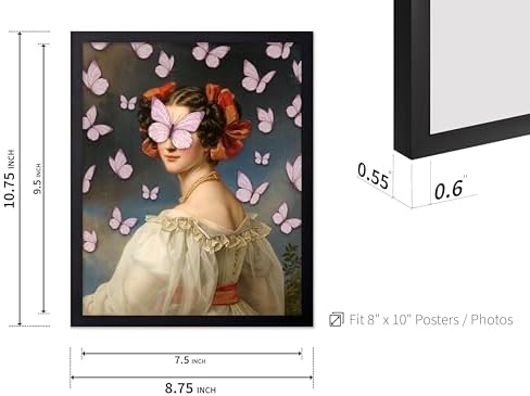 Poster Master Auguste Strobl Print - Portrait Painting Poster - Altered & Pop Art - Housewarming Gift for Men & Women - Aesthetic Decor for Bedroom, Living Room or Office - 8x10 Black Framed