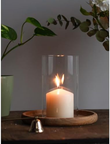 CANDWAX 3x3 Pillar Candle Set of 3 - Dripless Pillar Candles for Home - Elegant Ivory Candles for Relaxing Atmosphere