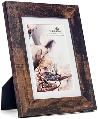 brown 5x7 Picture Frame set of 3,Display 5x7 without Mat or 4x6 with Mat