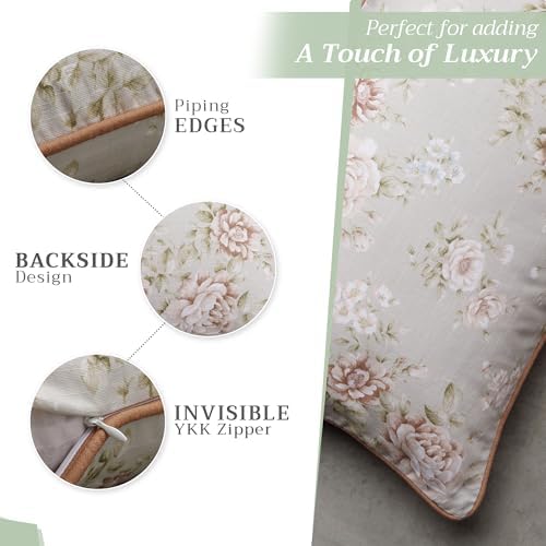 Maison d' Hermine Throw Pillow Covers 100% Cotton (20" x 20" - Pack of 1)