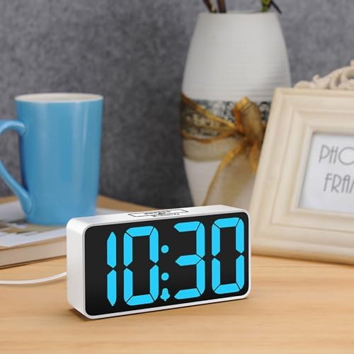 DreamSky Small Digital Alarm Clock for Bedroom with Large Big Numbers
