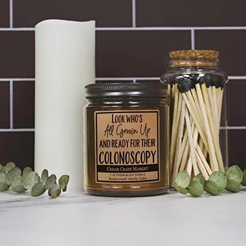 50th Birthday Gifts for Women Men - Happy 50th Birthday Candle Gift, Funny Gift Idea for Mom Dad Husband Wife, Funny Presents, Vanilla Buttercream Birthday Cake Scented Soy Wax Candle- Made in the USA