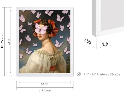 Poster Master Auguste Strobl Print - Portrait Painting Poster - Altered & Pop Art - Housewarming Gift for Men & Women - Aesthetic Decor for Bedroom, Living Room or Office - 8x10 White Framed