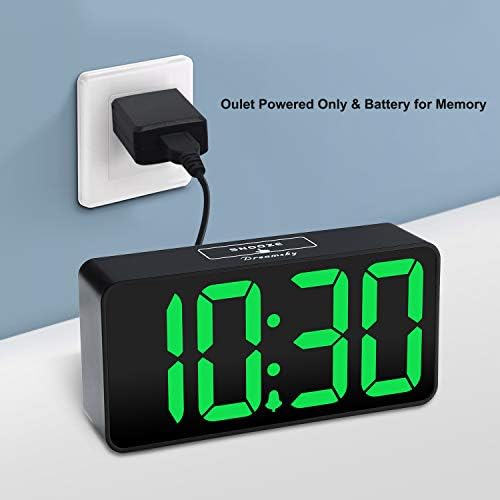 DreamSky Small Digital Alarm Clock for Bedroom with Large Big Numbers