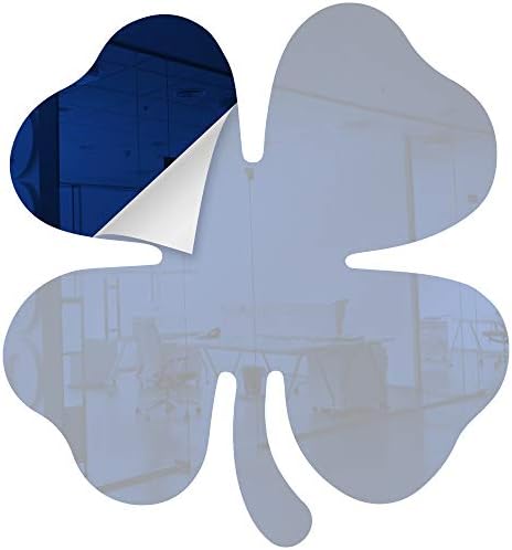 Marketing Holders Acrylic Mirror 5" Wide Shamrock Dark Blue .118" Thick No Adhesive Reflective Pieces Perfect for DIY Arts and Crafts School Projects Home or Office Decor Special Events