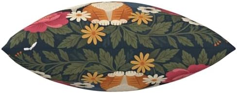 Cat and Floral Garden Decorative Throw Pillow Cover