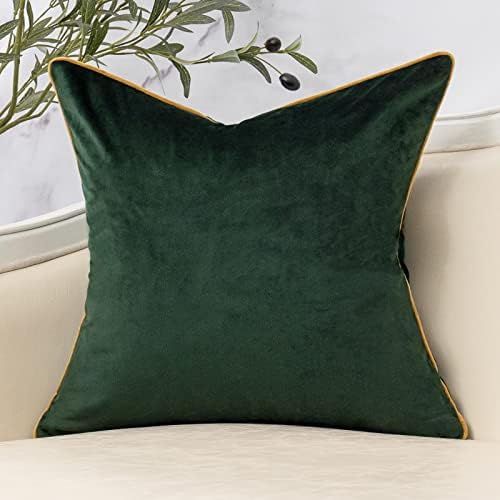 Yangest Green Twigs Throw Pillow Cover Branches Velvet Cushion Case Neutral Pillowcase for Sofa Couch Bedroom Living Room Home Decor,20x20 Inch