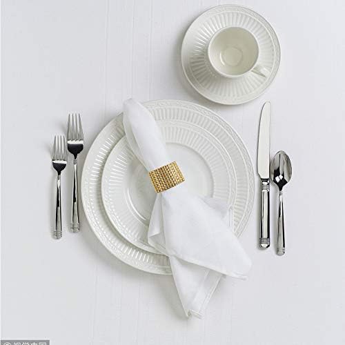 Accmor 100pcs Napkin Rings, Gold Napkin Rings Buckles | Napkin Rings for Table Decorations, Wedding, Dinner, Party, DIY Decoration