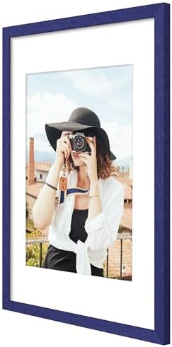 Picrit 11x17 Picture Frame Set of 12, Gallery Wall Frames, Navy Blue