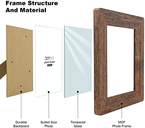 4x6 Wooden Picture Frames with Real Tempered Glass
