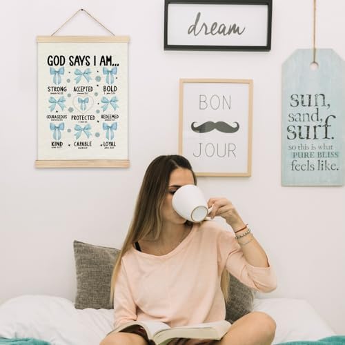 RYYCDOI Light Blue Bows Coquette Room Bathroom Decor for Teen Girls Nursery 12x16 Inch