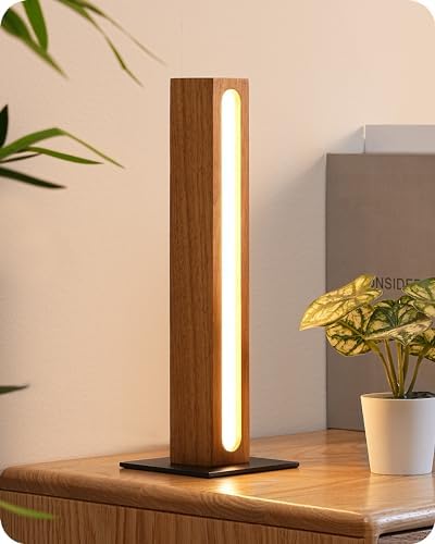 EDISHINE Wooden LED Corner Floor Lamp & LED Table Lamp