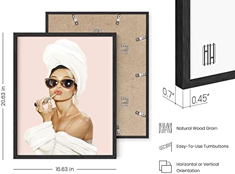 HAUS AND HUES Audrey Hepburn Wall Art Vogue Wall Decor | Audrey Hepburn Poster Hollywood Wall Art | Famous Woman Art Prints Individual (Black Frame, 16x20)