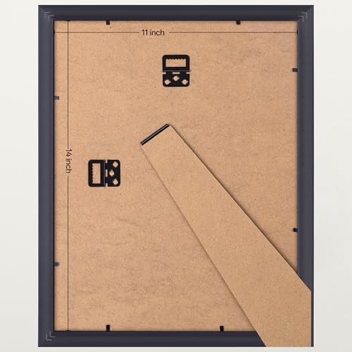 eletecpro 11x14 Vintage Picture Frame, Glass Cover, Bronze Gold, 2-Pack