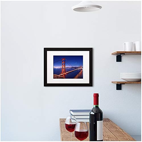 A&T Artwork Golden Gate Bridge Personalized Photo Prints Gift Couple's Names and the Special Date Gift for Anniversary,Valentine's day,Wedding. 14x11 inches & D-Mats UNFRAMED
