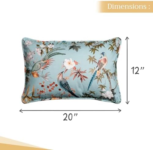 Maison d' Hermine Throw Pillow Covers 100% Cotton (12" x 20" - Pack of 1)
