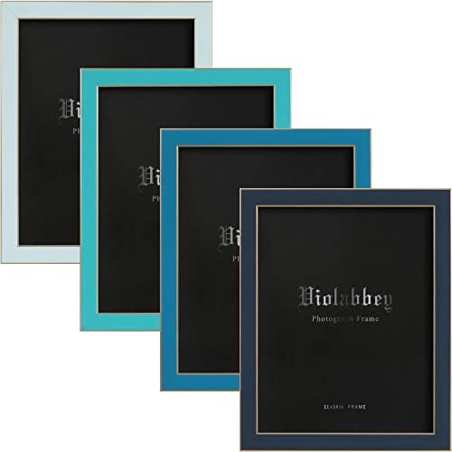 VIOLABBEY 11x14 Picture Frame Set of 4, Colorful Photo Frame Modern Style