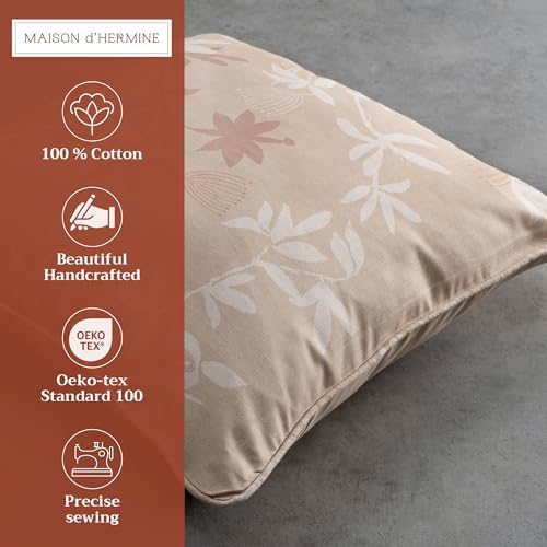 Maison d' Hermine Throw Pillow Covers 100% Cotton (18" x 18" - Pack of 1)