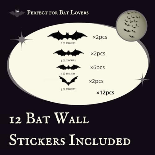 Gothic Bat Shelf Wall Decor with Hooks - Valentines Spooky Goth Themed Gifts for Adults Women with Bat Stickers - Black Floating Shelf for Bedroom Living Room - Unique Vampire Room Lovers Accessories