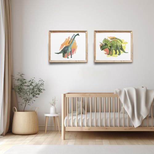 DREAM BIG PRINTABLES Dinosaur Wall Art Prints (Set of 6) - Unframed 8x10s - Fun & Educational Prehistoric Decor for Kids' Room, Bedroom, Nursery, Bathroom, Living Room, Office