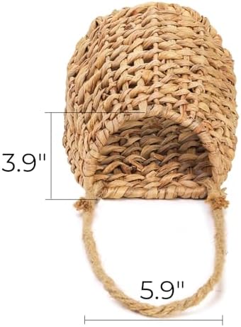 Hiceeden Woven Front Door Basket, Water Hyacinth Hanging Wall Flower Basket, Wall Decor Boho Decoration Veggies Storage Basket for Home, Pantry, Garden, Farmhouse
