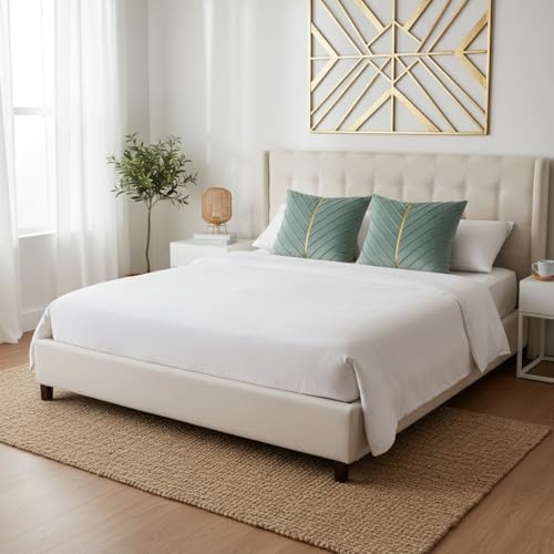 Velvet Throw Pillow Covers 20x20 Pack of 2 Gold Decor Mint Green