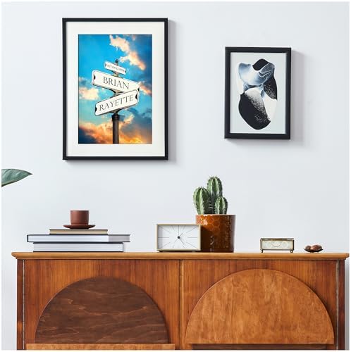 A&T ARTWORK Sunset GlowStreet Sign Canvas Poster Prints Gift,includes Names and the Date Unique Gift for the Anniversary.Canvas Poster UNFRAMED