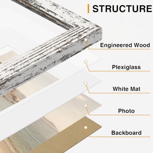 Vittanly 4x6 Picture Frames Set of 5, Wall Mount or Tabletop Display
