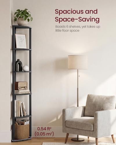 VASAGLE Superfast Toolless Assembly 6-Tier Corner Shelf