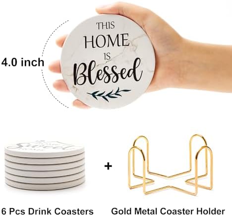 Housewarming Gifts for New Home Decor Farmhouse Cute Table Cup Coasters