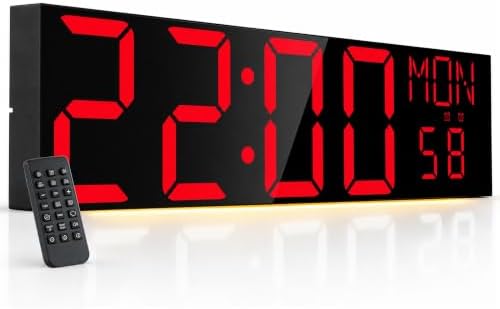 JALL 30" Extra Large Digital Wall Clock, Giant LED Display with Remote Control, Digital Clock with Jumbo Numbers, Countdown Timer for Gym, Office, Living Room, Classroom, Home Décor, Warehouse