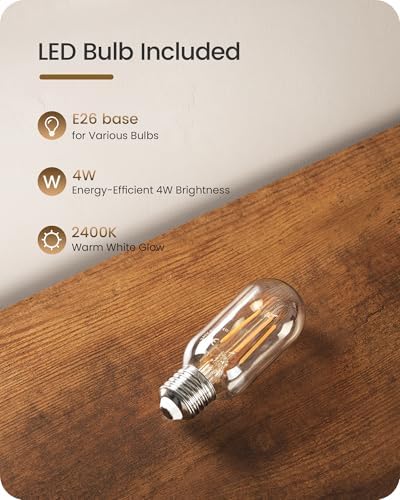 Small Rattan Table Lamps Set of 2, Boho Bedside Lamps Plug in, Handwoven Paper Rattan Lampshade, 2400K LED Bulb Included, Desk Lamp, Nightstand Lamp for Bedroom, Living Room, Mesh H11TLP205