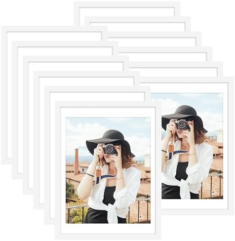 Picrit 18x24 Picture Frame Set of 12, Modern Gallery Wall Frames, White