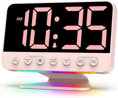 Odokee Digital Alarm Clocks for Bedrooms with Large Bold Number