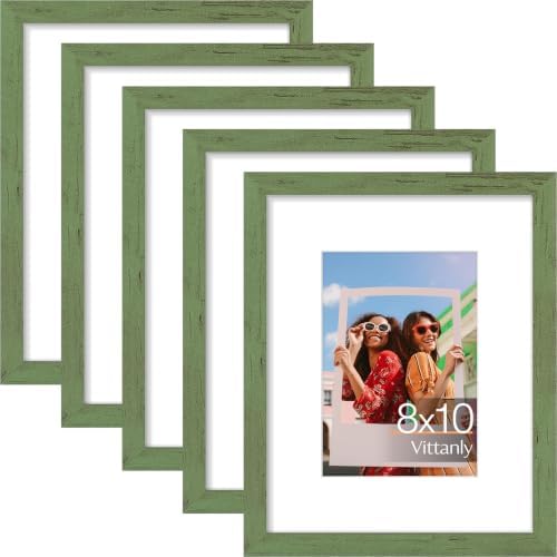 Vittanly 8x10 Picture Frames Set of 5, Wall Mount or Tabletop Display