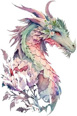 Benziso Dragon Metal Wall Art Medieval Decor Fantasy Decorations (Pink)