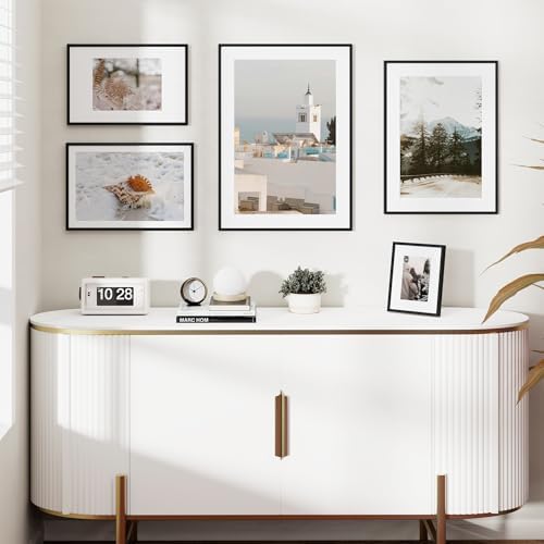 Fun Memories 20x26 Picture Frame, 20 x 26 Metal Poster Frame with Mat for 14x22 Photo - HD Tempered Glass - Vertical and Horizontal Display
