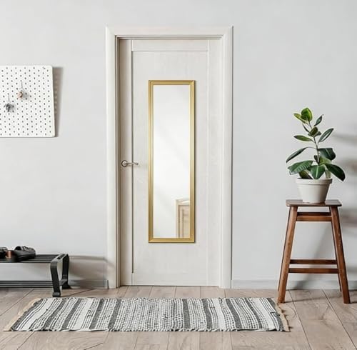 Mirror Full Length, Upgraded Body Wall Mirrors with Shatter-Proof Glass | ,Hanging or Leaning, Tall Mirror with Stand Aluminum Alloy Frame for Bedroom