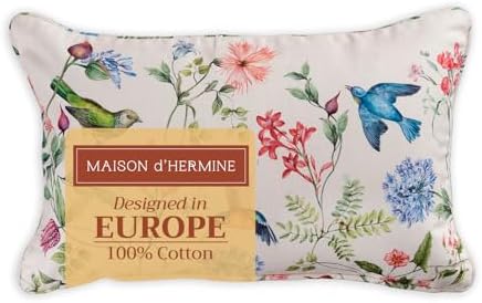 Maison d' Hermine Throw Pillow Covers 100% Cotton (12" x 20" - Pack of 1)