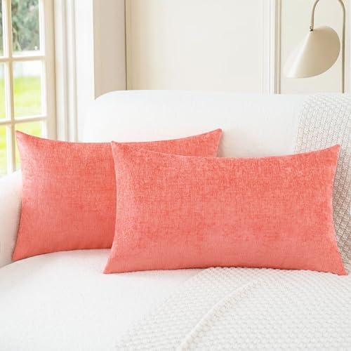 CaliTime Decorative Couch Throw Pillow Covers 26 X 16 Inches Living Coral