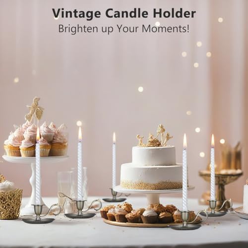 BESPORTBLE Vintage Taper Candle Holders with Handle: 1Pcs Retro Candlestick Holders Vintage for Easter Table - Antique Decor for Kitchen and Entryway Decor - Home Décor Accents Candle Sticks