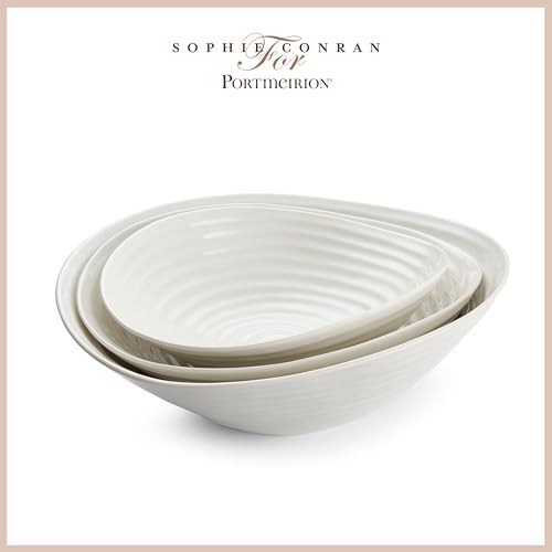 Portmeirion Home & Gifts Home & Gifts Heals Sophie Conran Salad Bowl Set of 3 White (White,11 x 33 x 11 cm)